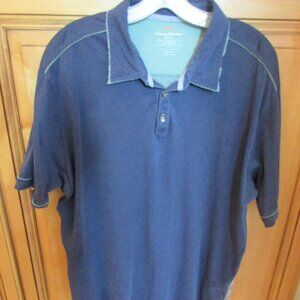 Tommy Bahama Jeans Mens Polo Shirt Sz XL Medium Blue Short Sleeve
